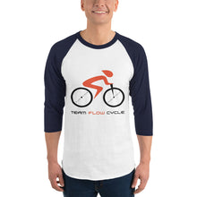 Load image into Gallery viewer, Team Flow Cycle 3/4 sleeve raglan shirt