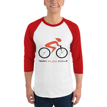 Load image into Gallery viewer, Team Flow Cycle 3/4 sleeve raglan shirt