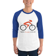Load image into Gallery viewer, Team Flow Cycle 3/4 sleeve raglan shirt